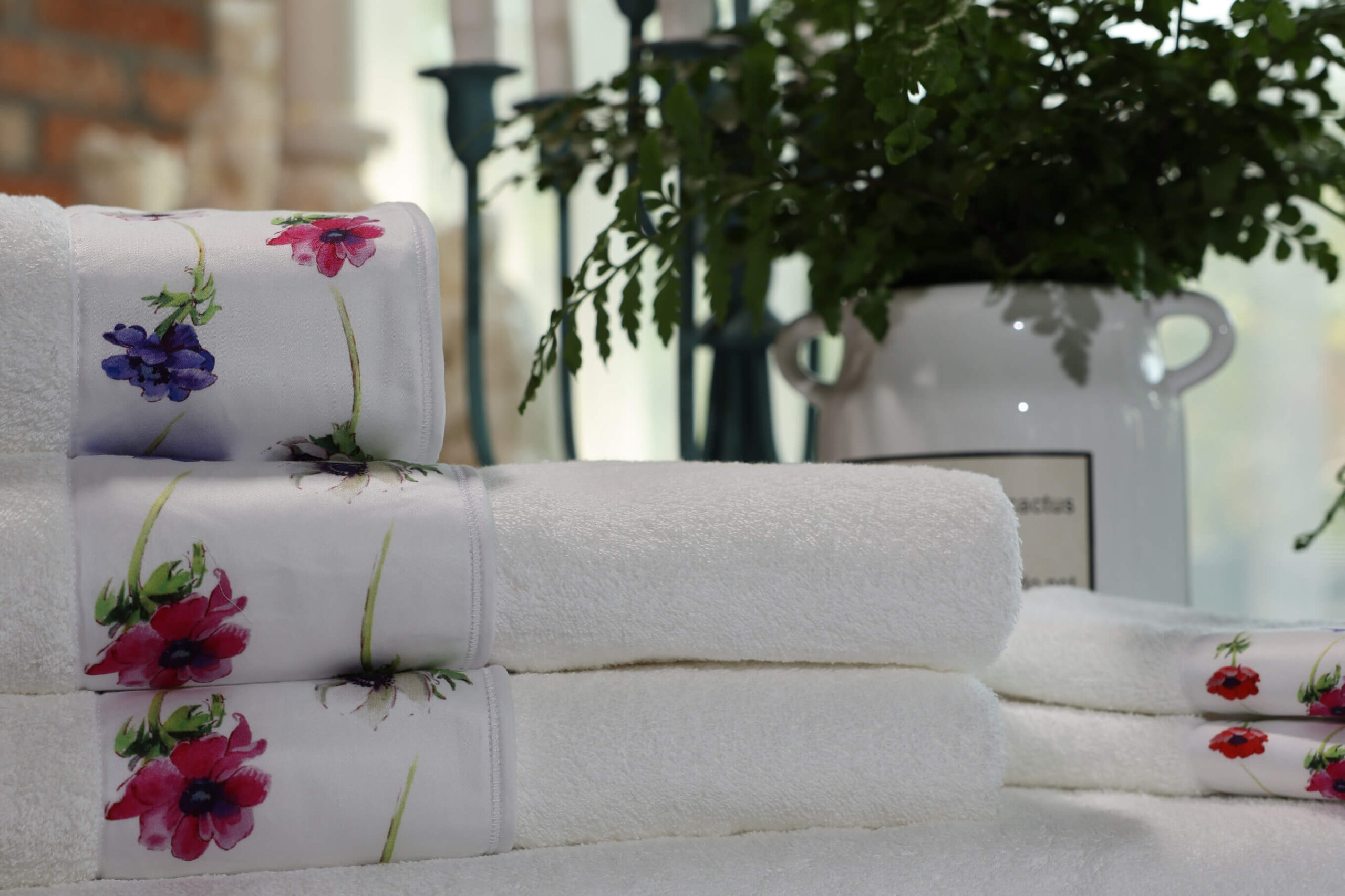Embroidered printed hickened pure cotton bath towel 2038x1358