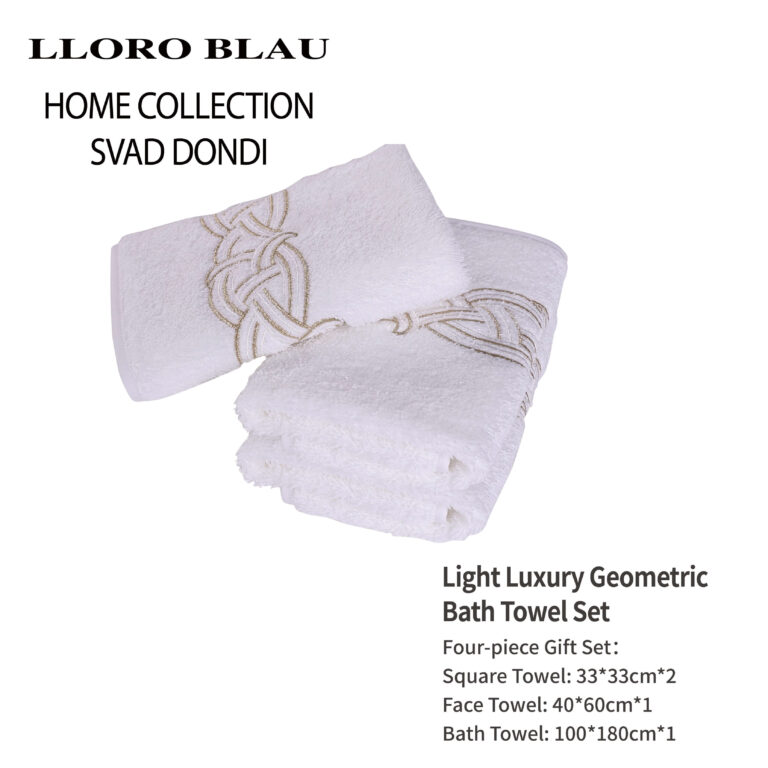 Light Luxury Geometric Bath Towel Set 800 01