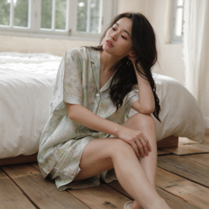 Lyocell Botanical Print Short Pajama Set
